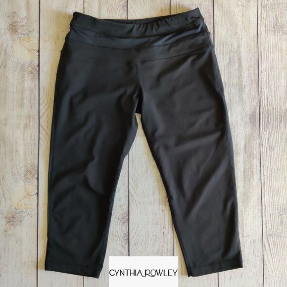 Cynthia Rowley capris workout pants sz S black - Picture 1 of 9